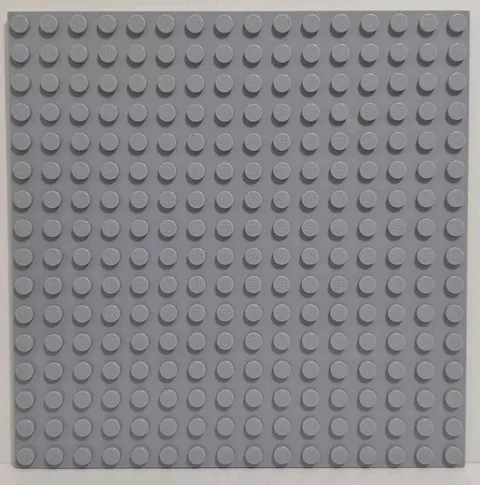 Lego Baseplate 16 x 16 Stud Size 5" x 5" Part #91405 Light Bluish Gray