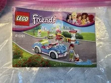 LEGO FRIENDS: Mia's Roadster (41091) 187pcs Incomplete Set No Box