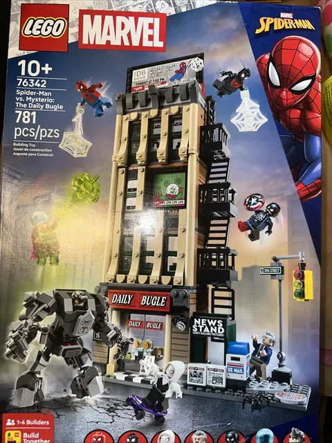 LEGO Marvel 76342 Spider-Man vs. Mysterio Daily Bugle Open Box Sealed Contents