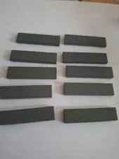 No 358. 10x Lego Tile 1x4 2431 Dark Grey