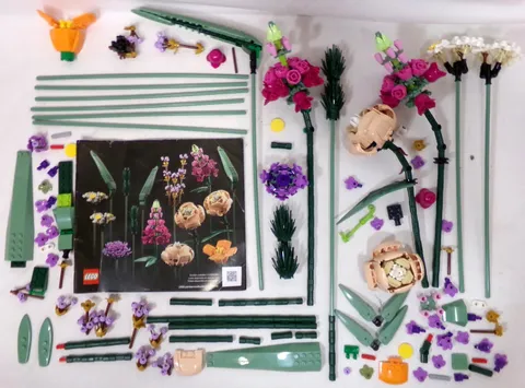 LEGO Botanical Collection 10280 Flower Bouquet Set Incomplete