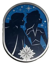 Lego 65474PB02 Tile Oval 6x8 with Frozen Elsa and Anna Pattern