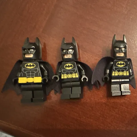 LEGO Batman Minifigure Figures Lot of 3 w/ Black Capes, Plastic