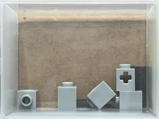LEGO Parts - Light Bluish Gray Technic, Brick 1 x 1 Axle Hole - No 73230 - QTY 5