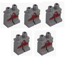 LEGO ® 5x knight legs silver red armor pants 6551868 114174 minifigure Viking