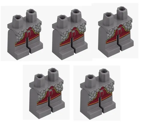 LEGO ® 5x knight legs silver red armor pants 6551868 114174 minifigure Viking