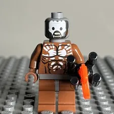 LEGO Lord of the Rings Berserker Uruk-Hai minifigure LOR019 w/torch set 9474 3D