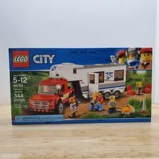 NEW Lego CITY 60182 Pickup & Caravan. Summer Camping Vacation. 5th wheel Trailer