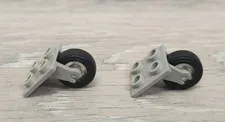 Lego 2415c01 Plate Modified 2 x 2 Plane Single Wheel Holder Clear Wheel Lot Of 2