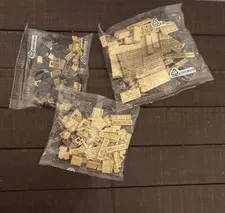 Lot of 3 small Bags of New Building Bricks/Pieces (not Lego Authentic)