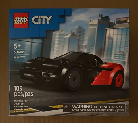 LEGO City EV Supercar 60486 Building Toy Set - 109 Pieces - NEW IN BOX