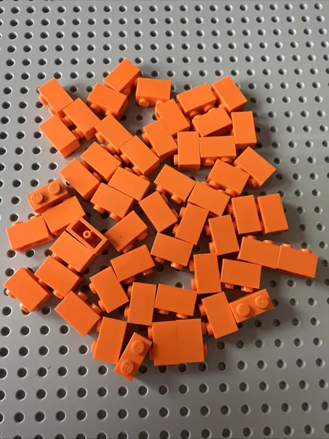 LEGO 3004 Orange Brick 1 x 2 Bulk 50 Pieces