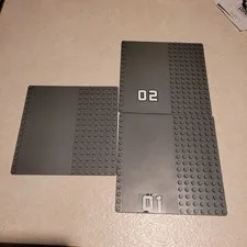 Lego 51595 Flat Baseplate Gray Replacement Part 2 Pieces plus extra