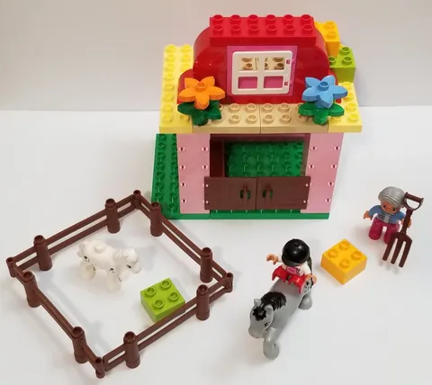 RARE Lego Duplo Toddler Building Set #10500 Horse Stable Complete Pony Barn Farm