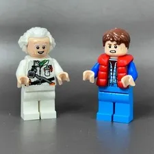 LEGO Minifigures Lot of 2 Doc Brown Marty McFly sc138 sc139 Back to the Future