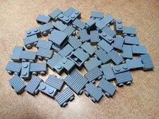 LEGO BULK LOT OF 60 LIGHT BLUISH GRAY MODIFIED BRICKS 1X2 WITH GRILLE #2877