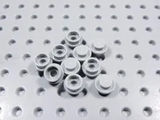 LEGO Lot of 10 Light Bluish Gray 1x1 Round Plates BC