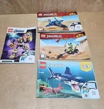 Lego 4 Manuals Lot 2 Ninjago 1 Marvel Avengers 1 Creator Instruction Manual Only