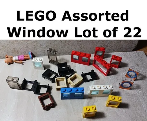 LEGO Train Windows Assorted With Glass and Without Frames Porthole Trans Clear