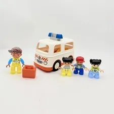 LEGO DUPLO Town Ambulance Driver Toddlers 10447 Car Kids Figure Lot