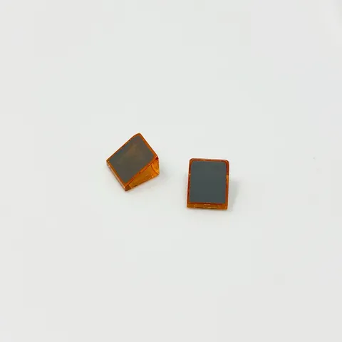 54200pb139 LEGO Slope 30 1x1x2/3 Dark Bluish Gray Surface TRANSPARENT ORANGE (2)