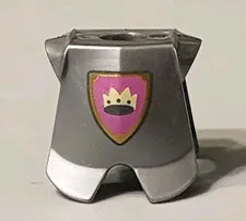 NEW LEGO®  Silver Minifigure Armor Breastplate Crown Light Purple Shield 