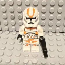 LEGO Star Wars Clone Trooper Minifigure White & Orange Trooper w/ Blaster