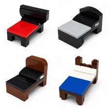LEGO Bed Furniture Lot 4pc Multicolor