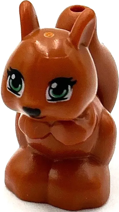 Lego New Dark Orange Squirrel Mini Doll Style with Green Eyes Part