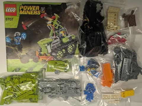 LEGO 8707 Power Miners Boulder Blaster LIMITED EDITION 100% Complete + Instructions