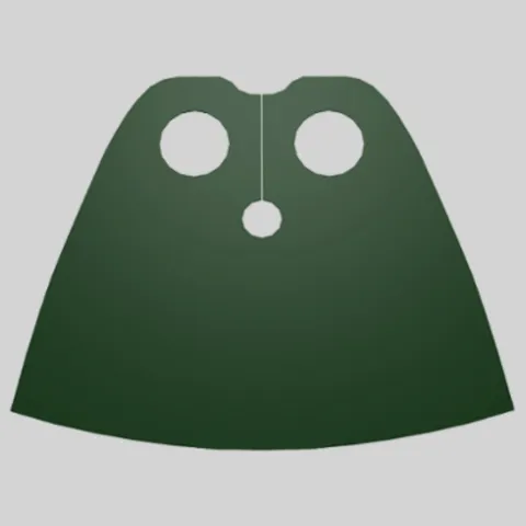 new LEGO Dark-Green Cloth Cape, Very Short, Traditional Starched Fabric