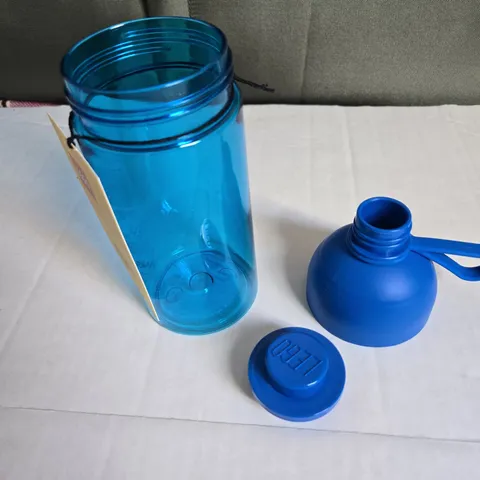 Lego  500ML Blue Transparent Drinking Bottle Great for School  BRAND NEW