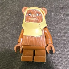 Original LEGO Star Wars Ewok Minifigure Brown w/ Tan Hood