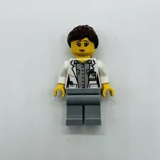 Lego Minifigure Female, White Open Jacket over Shirt cty1252 City Fire