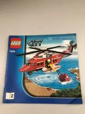 Lego City 7206 Fire Helicopter Support Vehicle Instruction Manual Good Condition