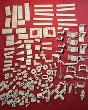 Lego lot of 168 assorted pieces, bricks, flats, slopes, brackets, etc  All GRAY!