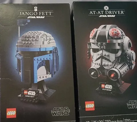LEGO Star Wars Helmet Collection Boba Fett and At-At driver No box
