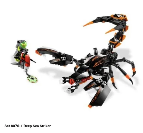 Lego 8076 Deep Sea Striker 100% Complete With Minifig 
