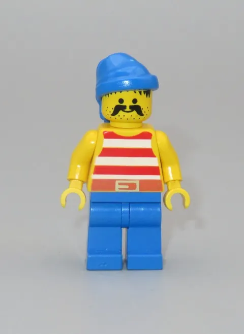 LEGO Pirates blue red hat mustache minifigure 6285 10040 6268 6286
