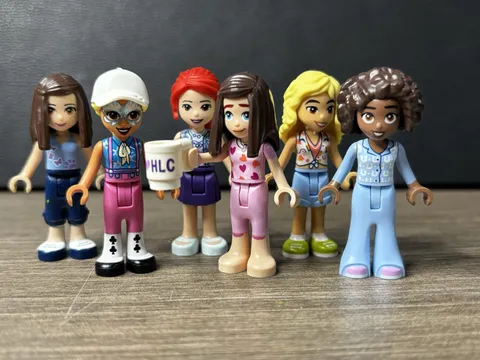 Lego Friends Minifig Lot Doll Girl Minifigure Lot of 6 Assorted Figures Used