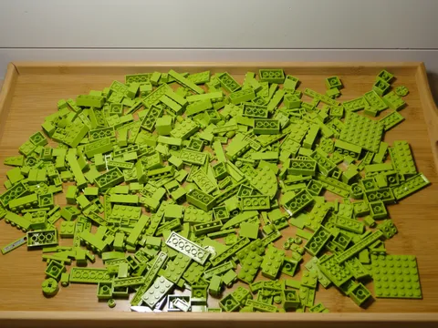 Lego Lime Green Bright Green Mixed Parts Pieces Bricks Plates Lot