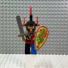 Lego Castle Minifigure cas219 Knights Dragon Master Red Plumes 1993 No Cape