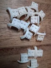 B-1 Lego Lot 15 White Mudguard 2 Type 50745 98282 10224