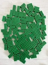 LEGO LOT GREEN 107 PCS 2X4 BRICK BUILDING PIECES