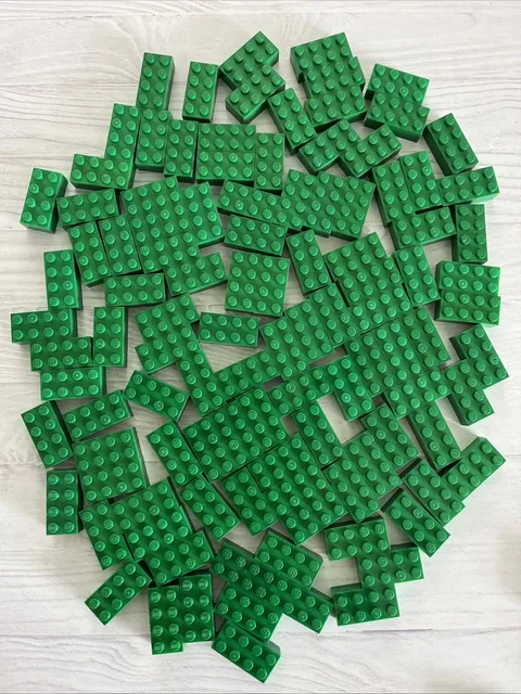 LEGO LOT GREEN 107 PCS 2X4 BRICK BUILDING PIECES