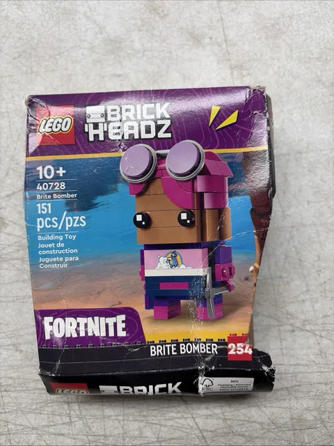 Lego 40728 Brick Headz Fortnite Brite  Bomber (254) 151 Pcs - New In Box/ Sealed