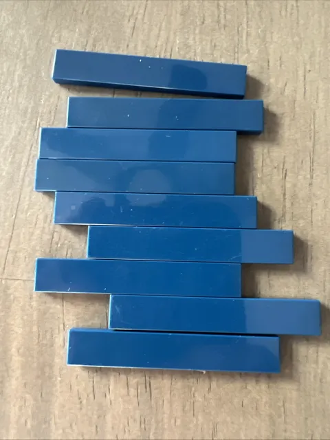LEGO 6636 Dark Blue Tile 1x6 - 9 Pieces