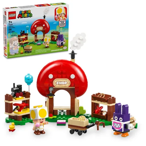 LEGO Super Mario Nabbit at Toad’s Shop Expansion Set, Build and Display Toy for