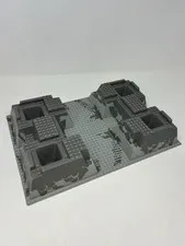 Vintage LEGO 4990 Raised 32 x 48 x 6 w/ 4 Corner Pits with Rock Raiders Pattern