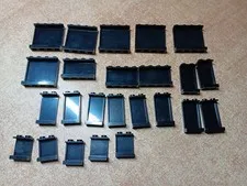 LEGO BULK LOT OF 24 BLACK WALL PANELS 1X2X2 1X2X3 1X4X3 1X4X2